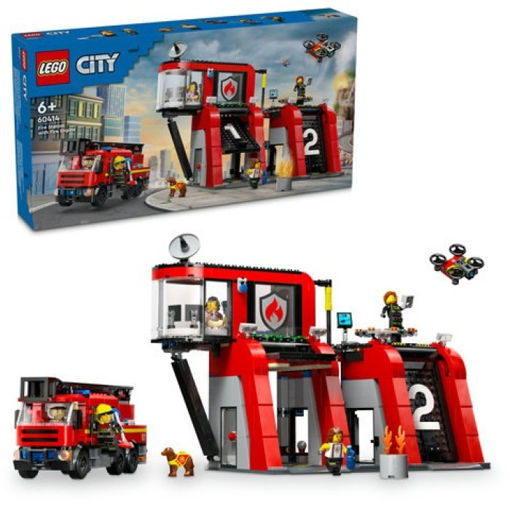 Picture of LEGO City 60414 Fire Station with Fire Truck